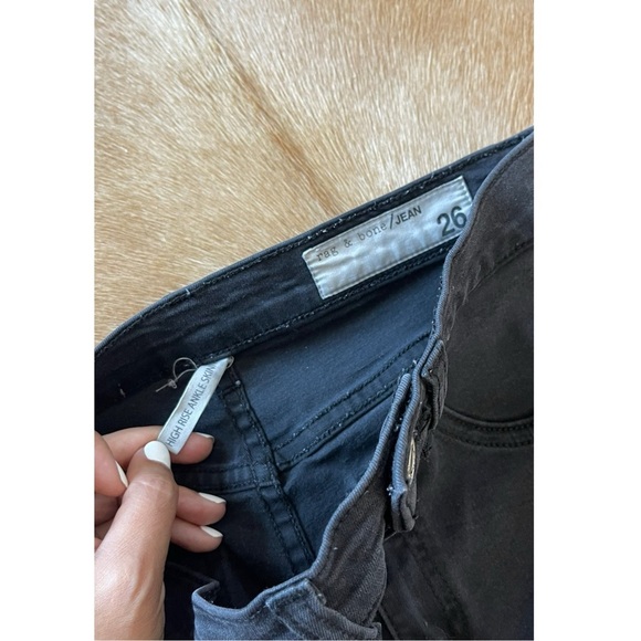 Rag & Bone High Rise Ankle Skinny Denim Jeans - Picture 5 of 7